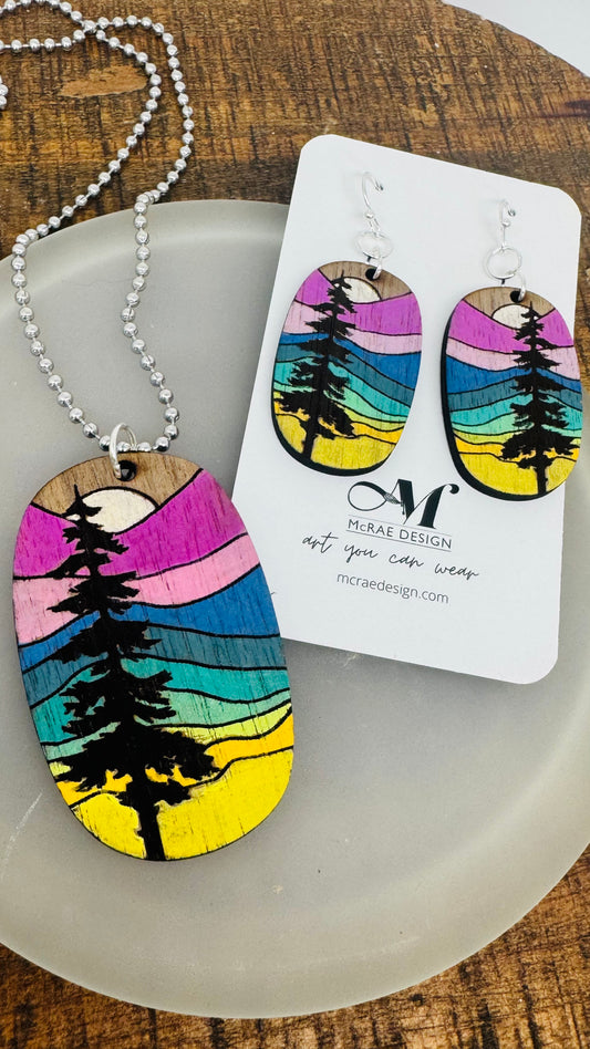 Painted Pines - Necklace