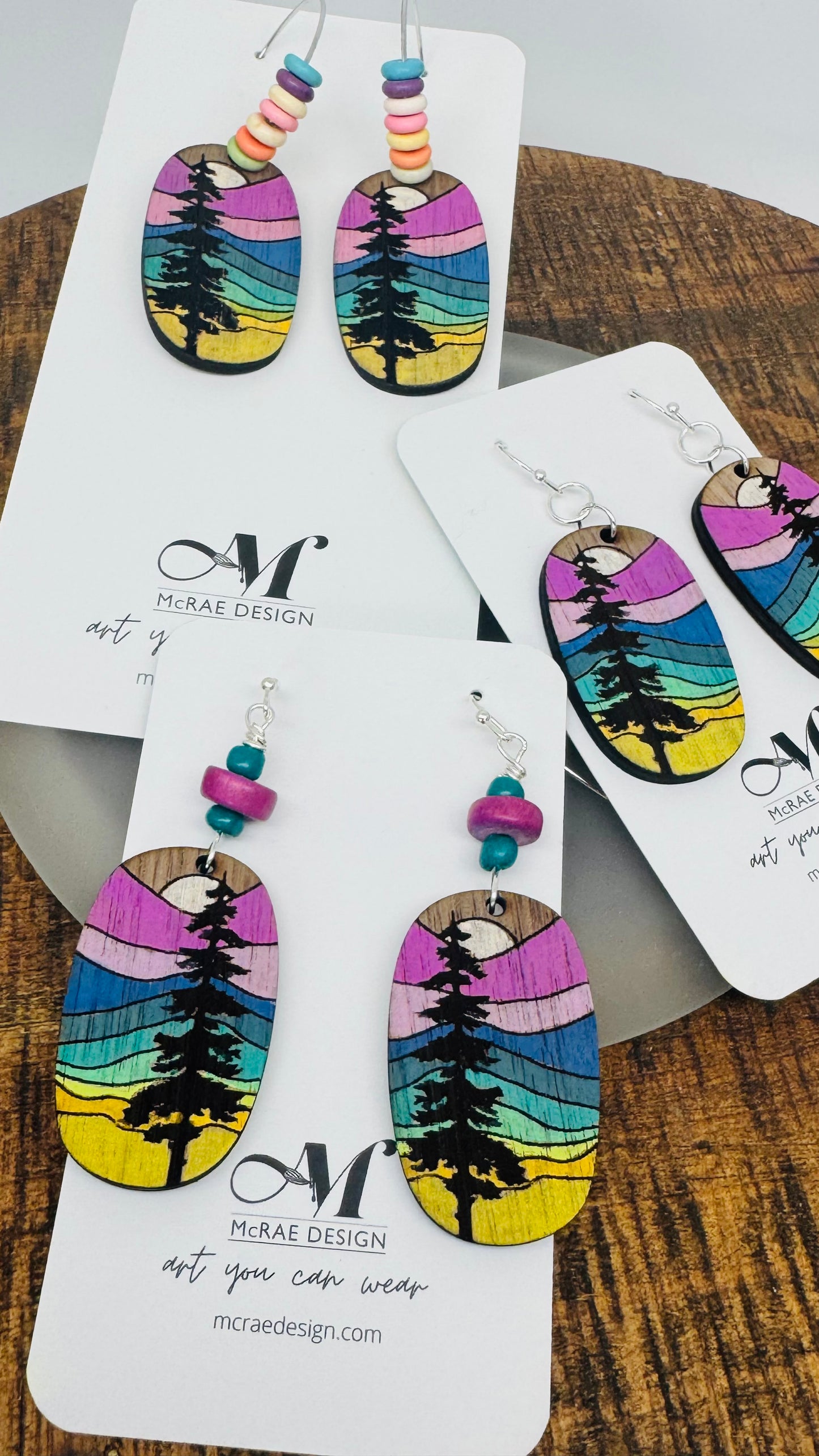 Painted Pines - Beaded Hoop