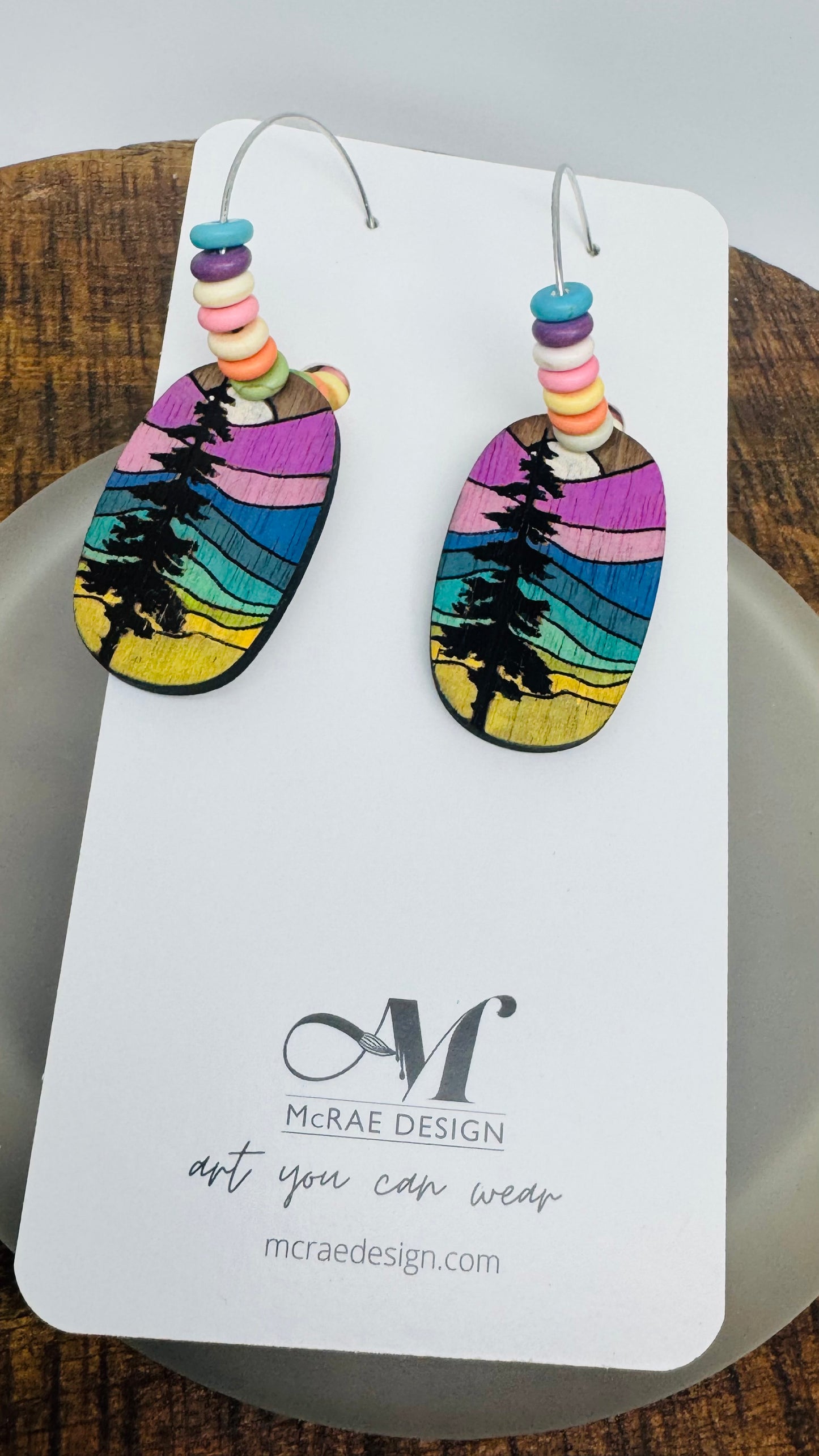 Painted Pines - Beaded Hoop