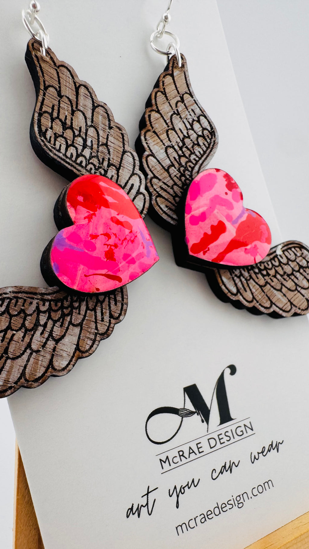 Painted Valentine Collection - Heart with Wings (bold size)