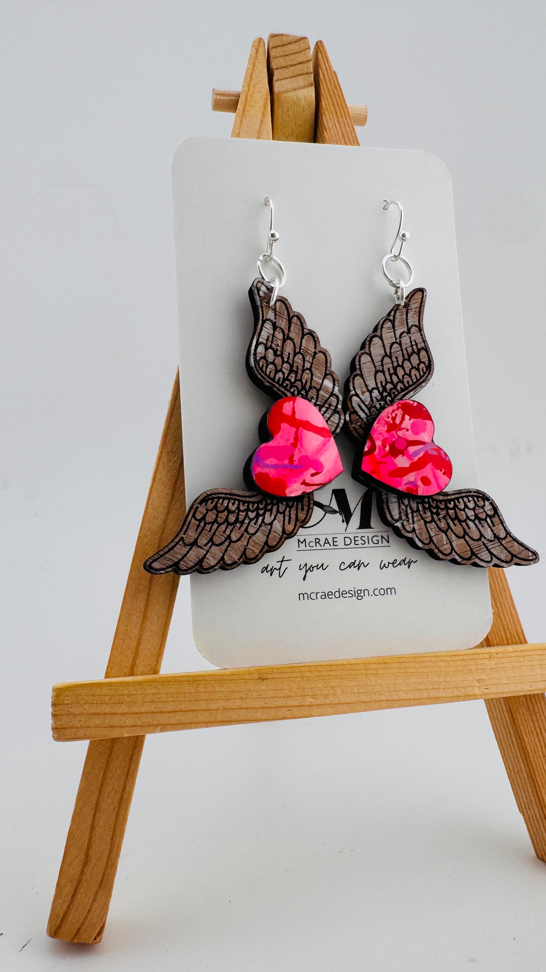 Painted Valentine Collection - Heart with Wings (petite size)