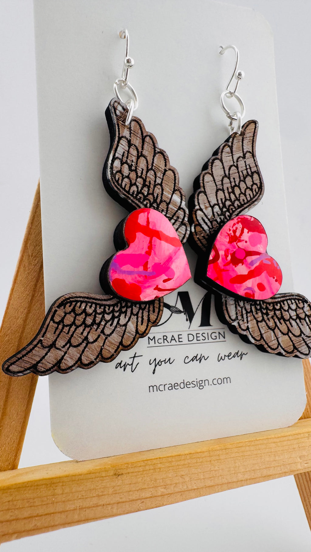 Painted Valentine Collection - Heart with Wings (petite size)