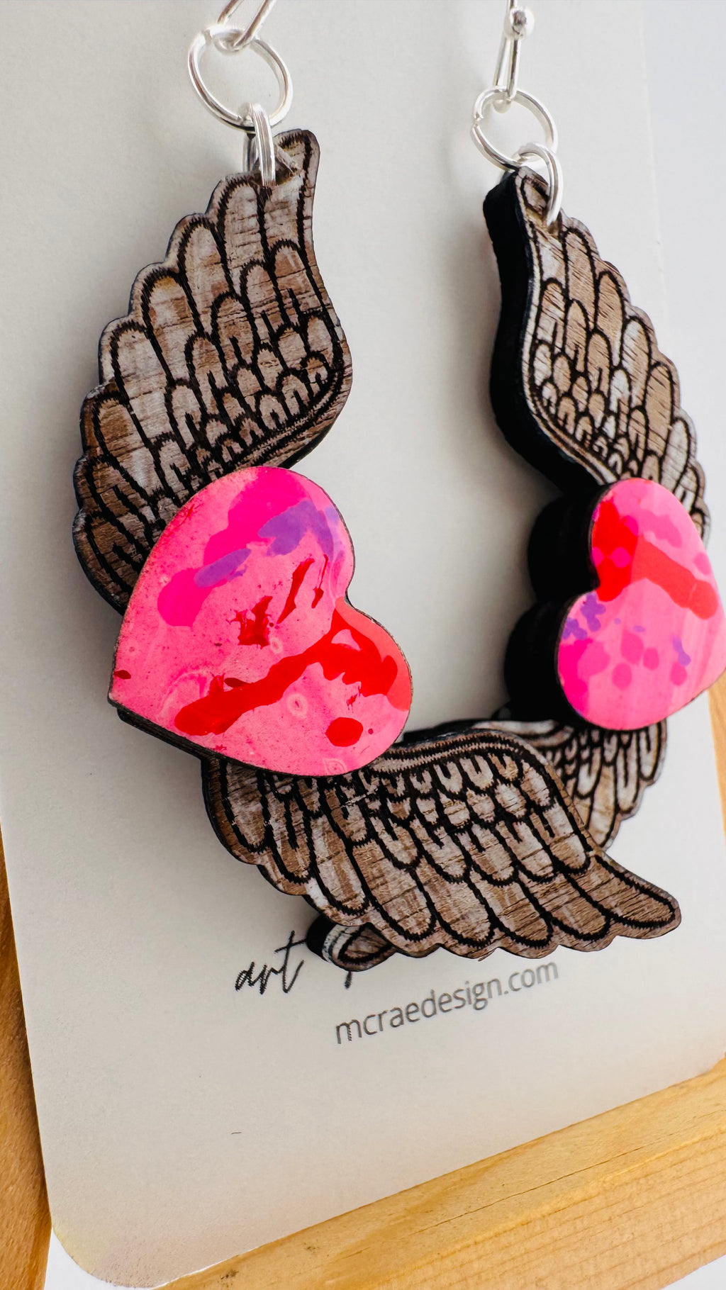 Painted Valentine Collection - Heart with Wings (petite size)