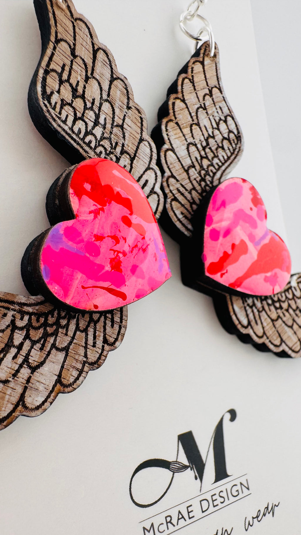 Painted Valentine Collection - Heart with Wings (bold size)