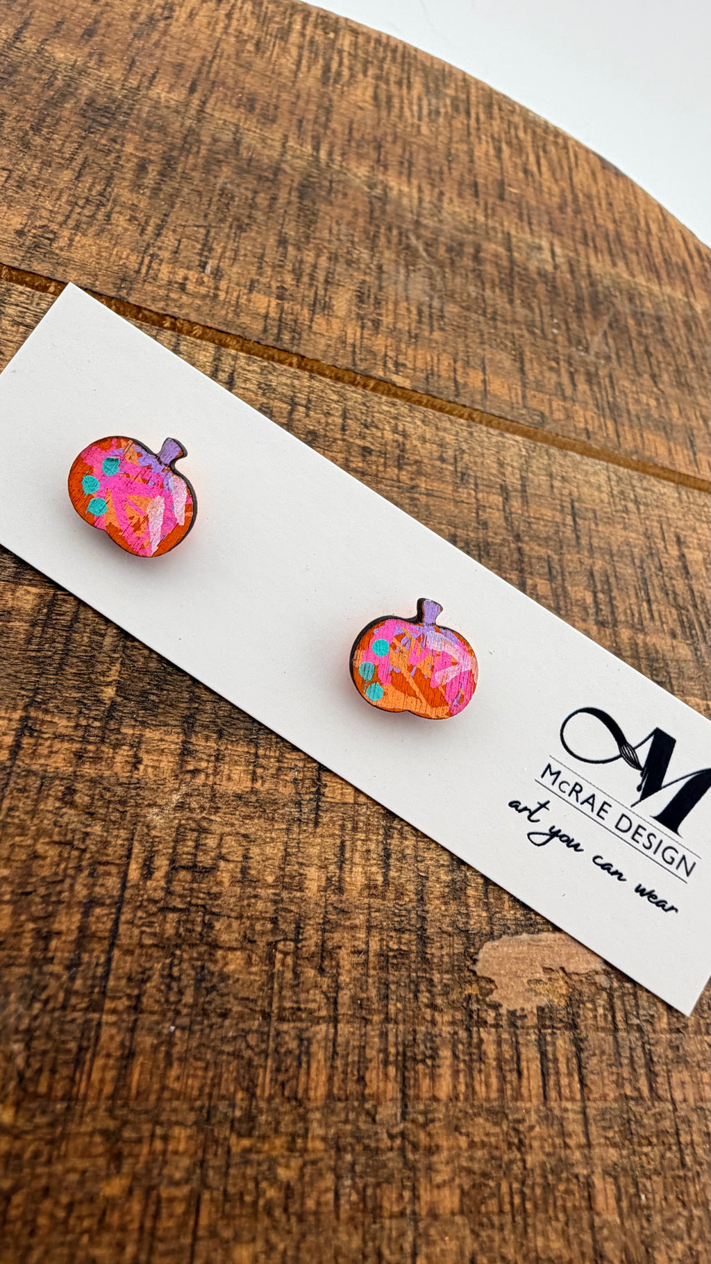 Spooky Season - Painted Punkin' Studs