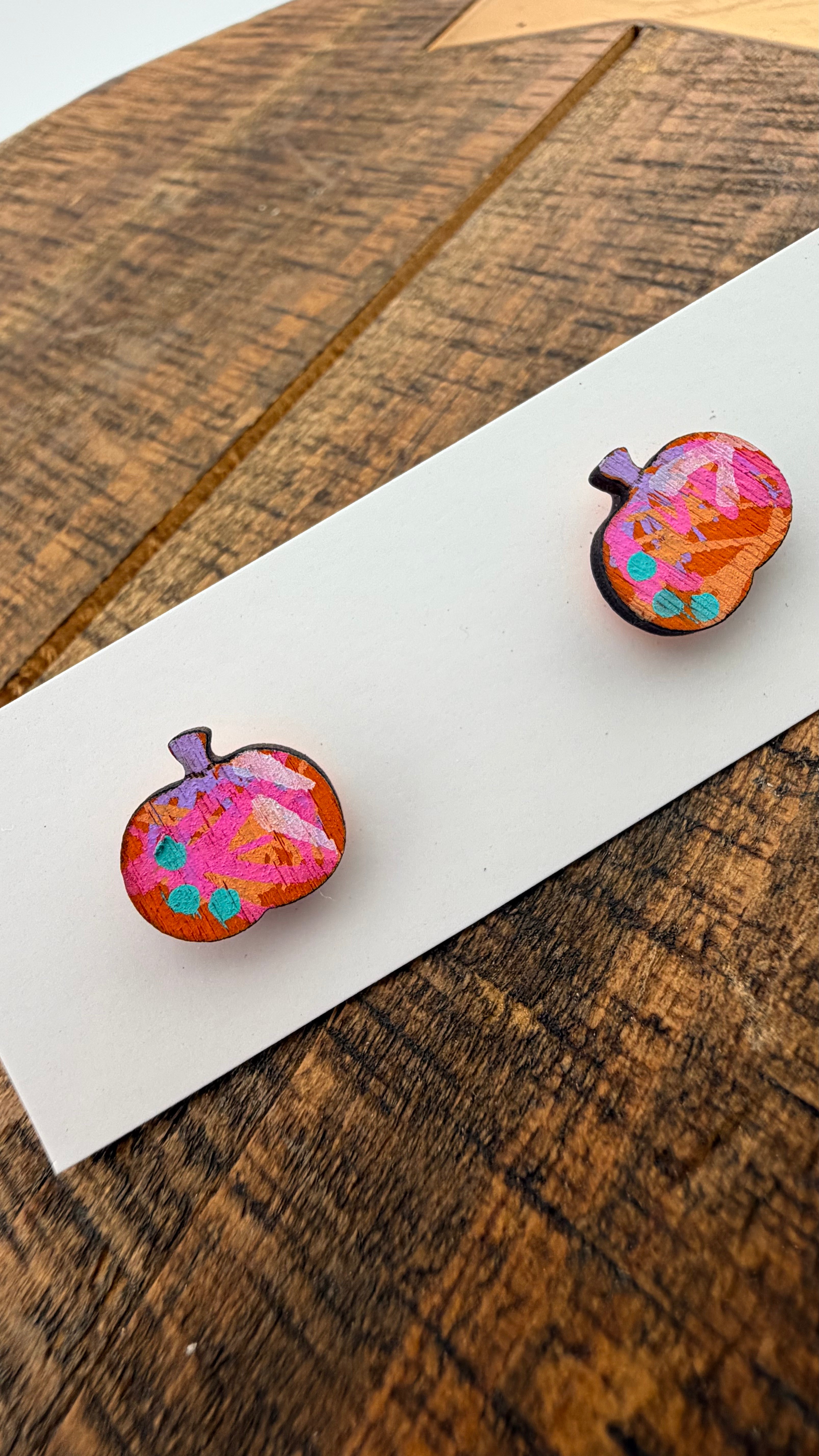 Spooky Season - Painted Punkin' Studs