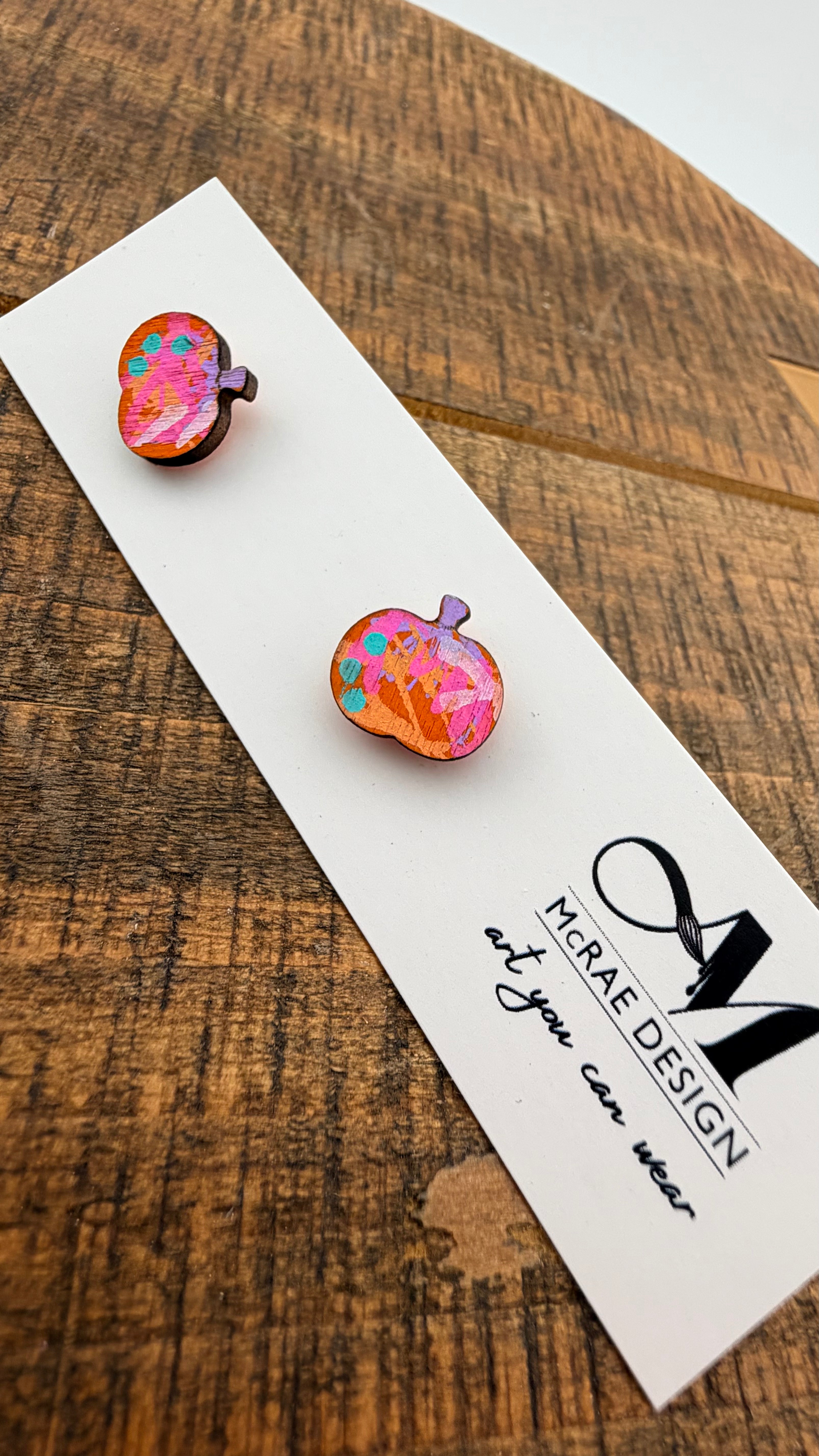Spooky Season - Painted Punkin' Studs