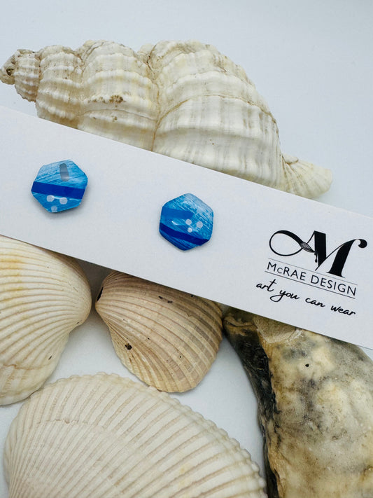 The Sandy (studs) - Ocean Blue Paper Collection